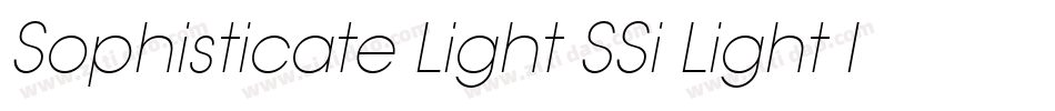 Sophisticate Light SSi Light Italic字体转换
